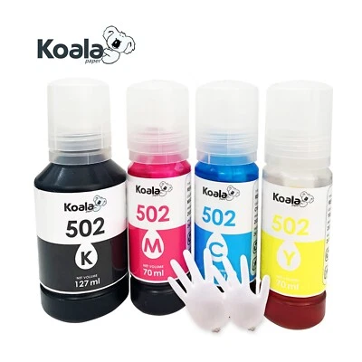 4-8 PK Koala Ink 502 Refill for Epson 502 EcoTank 2760 4760 3760 ST-2000 ET-2750 - Image 1 of 4