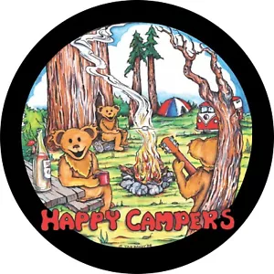 Happy Campers Bear Spare Tire Cover -Add tire size in NOTES during checkout - Picture 1 of 4