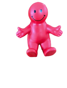 RED PLASTIC PERSON DESK PHONE HOLDER - Zdjęcie 1 z 2