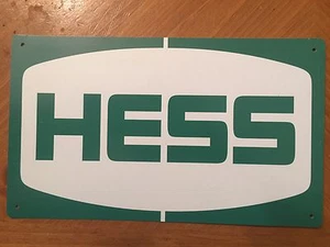 Tin Sign Vintage Hess Gasoline Motor Oil - Picture 1 of 1