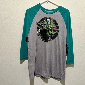 Camiseta Star Wars Logo YODA RAGLAN Manga 3/4. Nuevo con etiquetas con agujeros de pasador menores. - Imagen 1 de 5