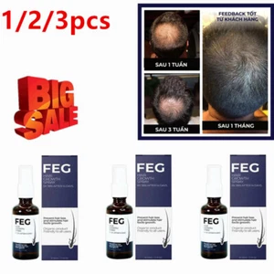 1-3PCS FEG Organic-Anti Hair Loss Hair Growth CureOil For Thicker Long Hair 50ml - Picture 1 of 14