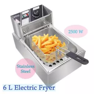 10L/6L Commercial Electric Deep Fat Chip Fryer Fry Tank 2500W Stainless Steel UK - Picture 1 of 12