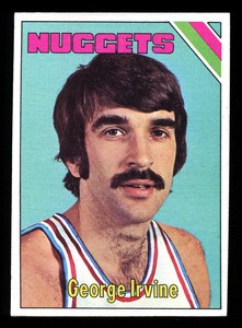1975-76 Topps #320 George Irvine Denver Nuggets Basketball Card, EX/NM