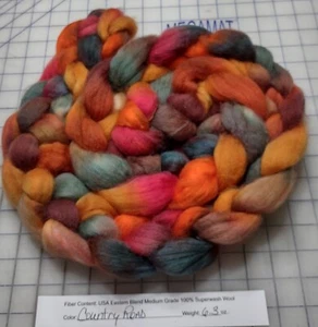 Top peinado de lana Superwash giratorio pintado a mano EE. UU. NUEVO CON ETIQUETAS Country Road - Imagen 1 de 1