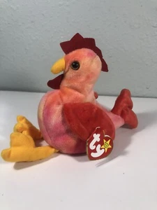 1996 STRUT the ROOSTER TY Beanie Baby Original 4th/5th Gen PVC/PE Pellets T28 - Picture 1 of 7