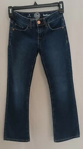 SO Girls Low Rise Bootcut Denim Jeans Adjustable Waist Blue Stretch Size 8 - Picture 1 of 7