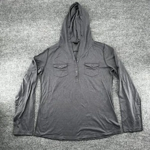 Marmot Hoodie Womens Large Gray Laura Henley UPF 30 Pockets Wicking Hike Outdoor - Picture 1 of 12
