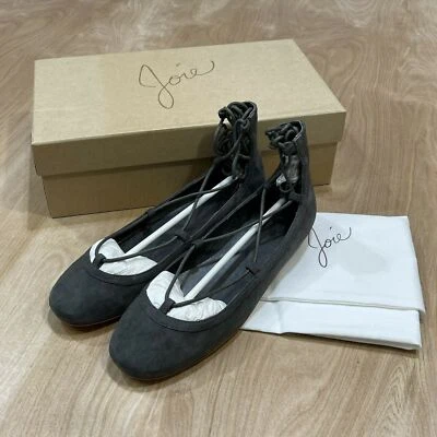 Балетки JOIE Jenessa на шнуровке размер ЕС 36 США 6 графитовая кожа замша - Изображение 1 из 4