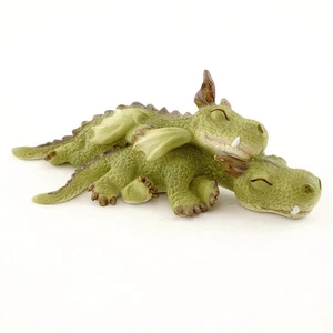 Dragón en miniatura abrazo siesta a 4533 jardín de hadas dragón - Imagen 1 de 12