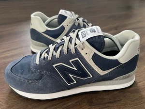 NEW BALANCE 574 Mens Running Gym Trainers, Blue/Grey/White - Size 10 - Imagen 1 de 12