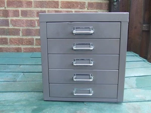 vintage metal tool cabinet 5 draw tool cabinet/Nubo Engineering toolbox - Picture 1 of 5