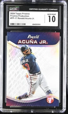 Topps 2024 Pristine #PP-17 Ronald Acuna Jr. Pristine Production CGC 10 - Image 1 of 2