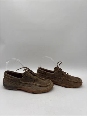 Zapato de barco Twisted X para mujer sin usar, en caja, marrón talla 7M Foto 1 de 4