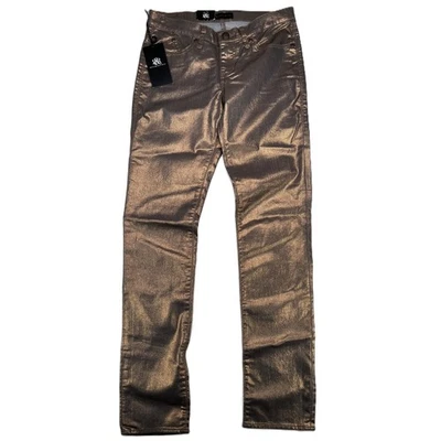 Rock & Republic Berlin Bronze Metallic Skinny Jeans Size 8M NWT - Image 1 of 4