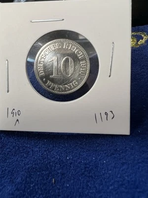 1910 A Germany 10 Pfennig Item 1193 - Image 1 of 2
