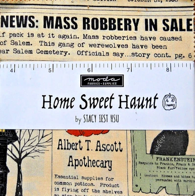 MODA FABRICS "Home sweet Haunt" CHARM PAC 42-5 inch squares BTCP