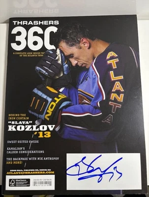 Revista Atlanta Thrashers 360 2009 firmada por Slava Kozlov NHL hockey Foto 1 de 4