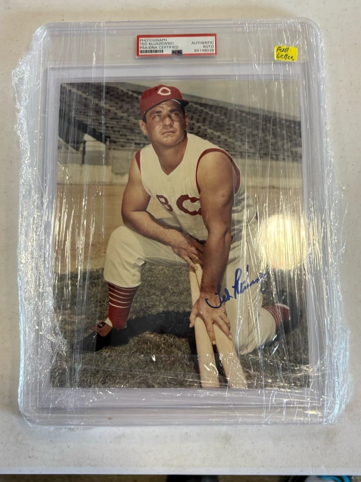 Ted Kluszewski PSA DNA Encapsulated 8x10 Signed Photo Cincinnati Reds Autograph - Image 1 of 3