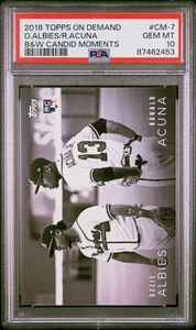 2018 Topps On Demand Black & White #CM-7 Ronald Acuna Albies RC PSA 10 - Picture 1 of 2