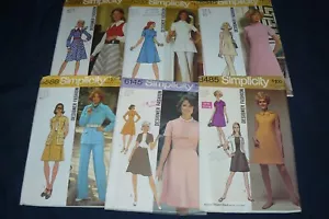 Lote de 6 Pantalones de Vestir Vintage Simplicity Diseñador Patrones de Moda Talla 14 UC - Imagen 1 de 4