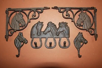 (5) Decorative Western Shelf Brackets / Wall hooks / country decor - image 1 of 4