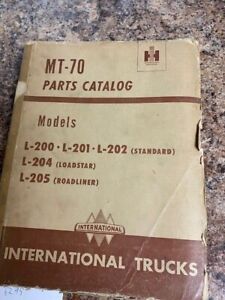 IH MT-70 Parts Models L-200 L-201 L-202 L-204 L-205 Parts Catalog SKU-L