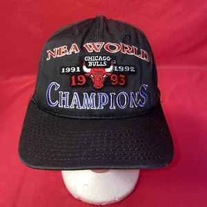 Vintage Chicago Bulls NBA World Champions 91 92 93 Snapback Hat Starter - Picture 1 of 7