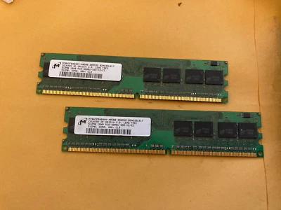 Micron MT8HTF6464AY-40EBB200532BZAD33L017 512mb 1Rx8 PC2-3200U-333-12-ZZ DIMM - Image 1 of 2