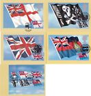 GB POSTCARDS PHQ CARDS 2001 USED FRONT FDI PSM 07 FLAGS & ENSIGNS STICKER ADDRES
