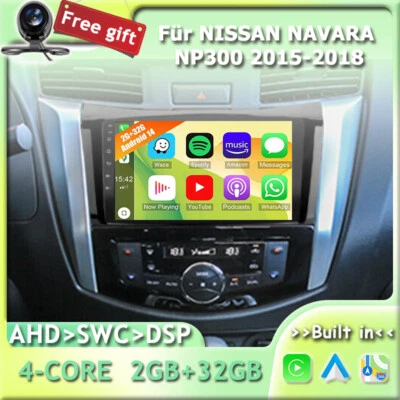 Android 14 Für NISSAN NAVARA NP300 2015-2018 CarPlay Autoradio WIFI DAB+AM 2+32G - Bild 1 von 4