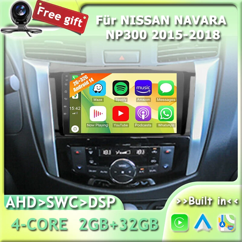 Android 14 Für NISSAN NAVARA NP300 2015-2018 CarPlay Autoradio WIFI DAB+AM 2+32G - Bild 1 von 4
