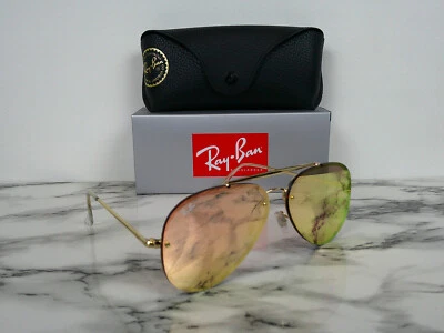 Gafas de sol Ray-Ban RB3584 Blaze doradas espejadas aviador talla 61-13-140 3N. Foto 1 de 4