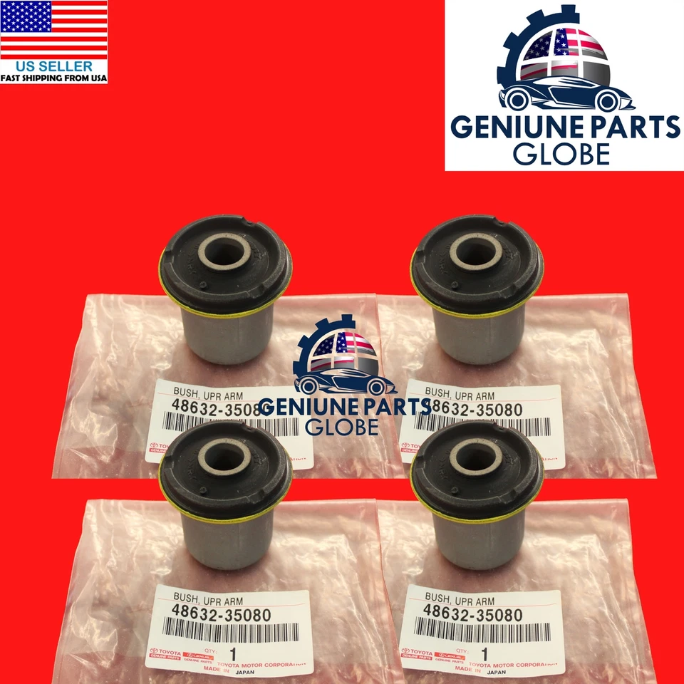 JUEGO DE 4 BUJES BRAZO DE CONTROL SUPERIOR DELANTERO 4RUNNER ORIGINAL OEM TOYOTA 1996-2002 Foto 1 de 1