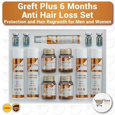 Greft Plus 6 Months Anti-Hair Loss, After Hair Transplant Complete Hair Care Set - Image 1 of 4