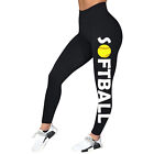 Conceited Leggings For Women Womens Baseball Print Leggings Tightening Yoga Gym