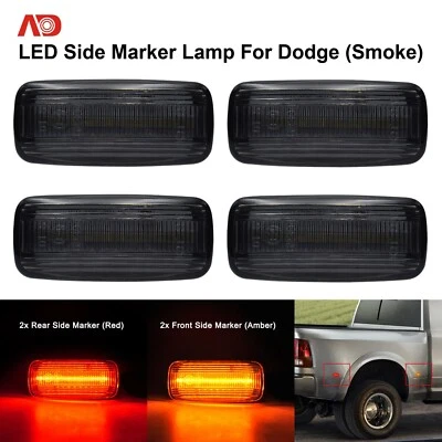 4X Lámpara de guardabarros LED ahumada con marcador lateral para Dodge Ram 2500/3500HD 10-18 doble plataforma Foto 1 de 4