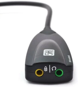 USB External Audio Converter Sound Card Adapter for 3.5mm Headphone & Microphone - Picture 1 of 2