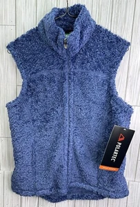 NWT LL Bean Polartec Thermal Pro Blue Hi Pile Fleece Vest SMALL Full Zip - Picture 1 of 9
