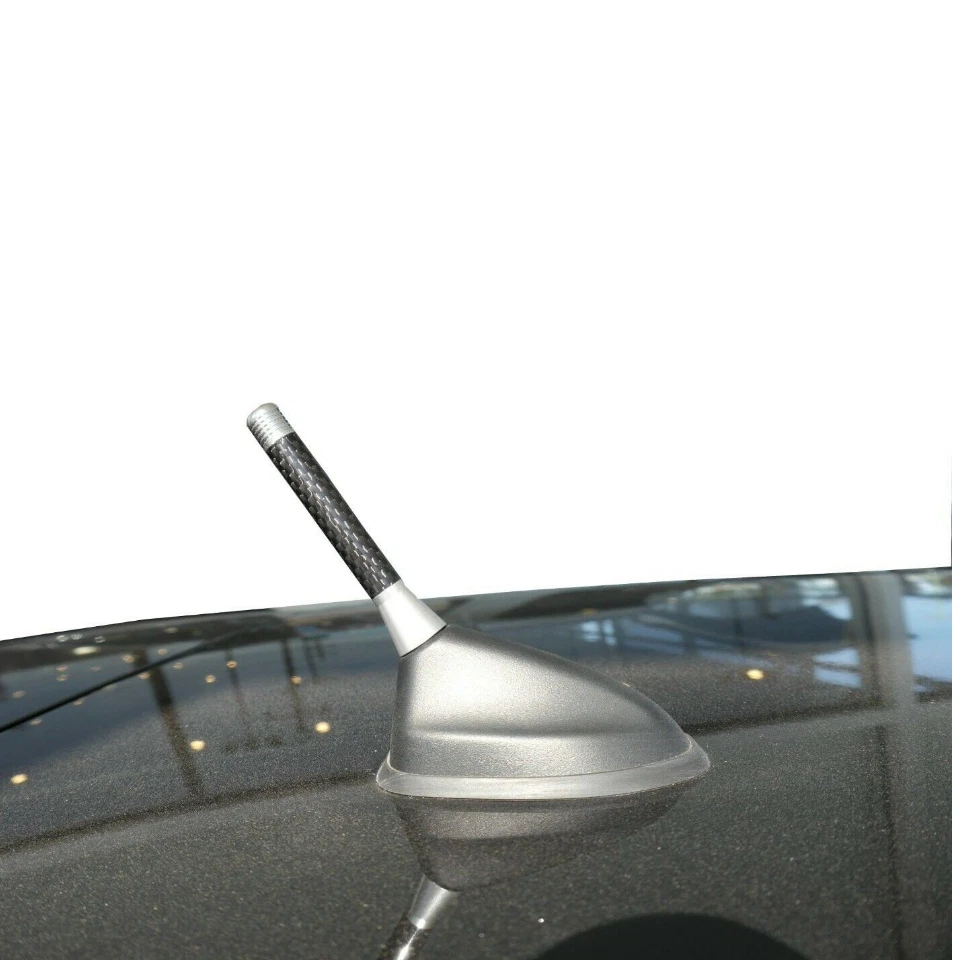Antenna / Aerial Stubby Bee Sting for Jeep Grand Cherokee - 7.5cm Silver Carbon - image 1 of 1