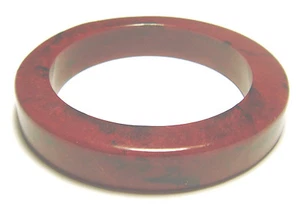 BRAZALETE IMITACIÓN BAQUELITA VINTAGE LUCITE ROJO PROFUNDO MÁRMOL cuadrado - Imagen 1 de 2