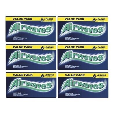922001 6 X 6 Packs Of 10 Wrigley's Airwaves Menthol & Eucalptus Sugarfree Gum • 59.94$
