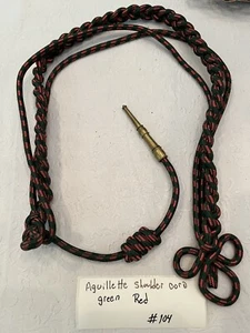 Aguillette Shoulder Cord Green And Red New #104 - Picture 1 of 3