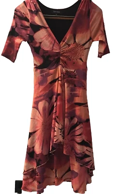 Vestido Pañuelo Karen Kane Vintage Y2k XS Juvenil Mujer Floral Naranja Rosa Foto 1 de 4