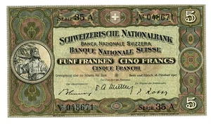 Switzerland ... P-11m ... 5 Francs ... 1947 ... Choice *VF-XF* - Picture 1 of 2