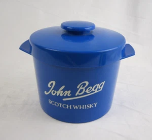 Vintage John Begg Scotch Whisky Blue Insulex Plastic Ice Bucket - Picture 1 of 10