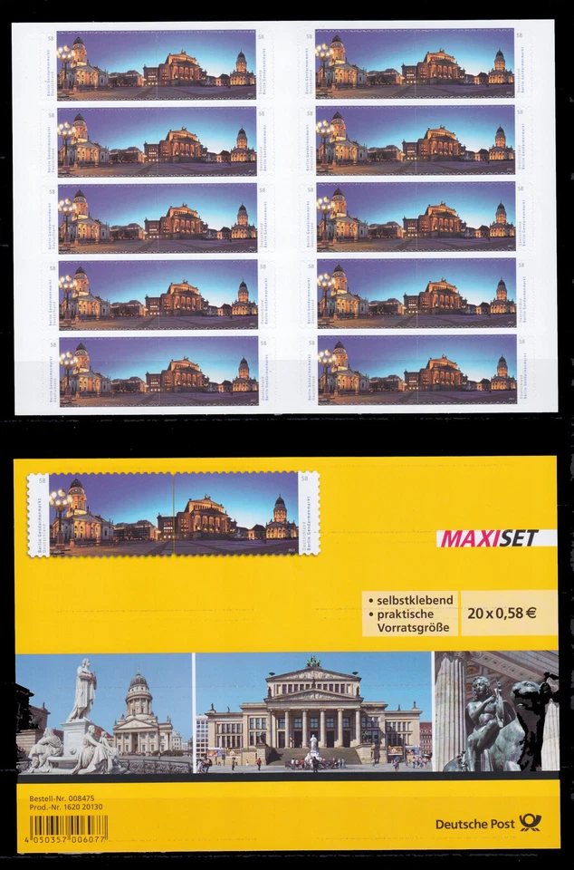 Federal Republic Foil Sheet FB 26 (MiNr 2987-2988) Panorama Berlin - Image 1 of 1