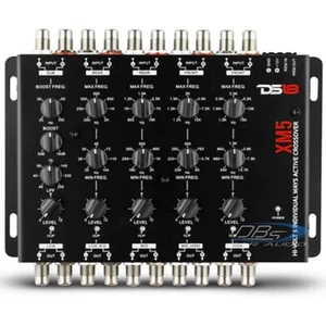 DS18 XM5 5 Way 8 Volt Active Crossover Bass Boost Car Stereo Speaker Amp Xover - Picture 1 of 4