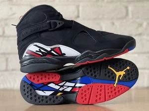 Nike Air Jordan 8 Retro Mid Playoff Hombres Talla 13 Negro Rojo Azul OG 305381-062 Nuevo - Imagen 1 de 10