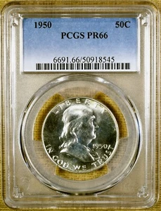1950 PCGS PR66 Franklin Half Dollar (545) - Picture 1 of 2